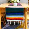 Manta de Bandera de Mesa Mexicana Personalizada Mantel de Fiesta Mantel Tejido Manta con Borlas Mantel Mexicano Manta Rayada de Colores Lote