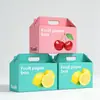 Cajas de Paleta para Comercio Exterior, Cajas de Regalo Portátiles de Cartón Corrugado, Cajas de Empaque con Impresión a Color, Cajas para Frutas y Verduras, Impresión FSC Personalizada con Logo