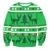 2026 Navidad al por mayor para mujer talla grande, suéter holgado de cuello redondo, sudadera con estampado digital, top para mujer estilo europeo y americano