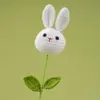 Ramo de cabeza de animal terminado, flores artificiales hechas a mano, flores simuladas de lana, león decorativo, rana, oso, regalo navideño