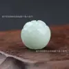 Lótus de Jade Grau A Contas Soltas Jade Natural Esculpido à Mão Contas de Melão Pulseira DIY Acessórios Budistas Contas Espaçadoras