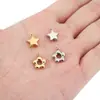 Colgante de Acero Inoxidable Chapado en Oro de 18 Quilates, Estilo Nuevo, Flor y Estrella de Cinco Puntas, Accesorios para Pulsera y Collar DIY, Venta al por Mayor