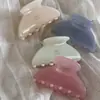 Presilha de Cabelo em Acetato com Textura de Geleia Coreana, com Toque de Luxo Francês para Penteados Semi-Presos e Coques, Acessório de Cabelo Tipo Pinça Tubarão