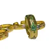 Anel Tesouro Cor Escovada Italiana Novo Vintage Versa Banhado a Ouro Colorido Forte Zircônia Arco-Íris Anel Diário Feminino