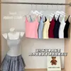 Camisola sexy de algodón RC, corte ajustado, versátil, sin espalda, con tirantes integrados y tirantes cruzados
