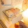 Caja de Pañuelos Transparente Montada en Pared Caja de Papel Almacenamiento de Toallas de Lavado para Baño Montada en Pared de Baño Sin Perforaciones Montada en Pared de Dormitorio