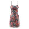 7465-25 Primavera Nuevo Estilo Europeo y Americano Lentejuelas de Rosa Spice Girls Sexy Tirantes Falda de Cadera Falda vestido