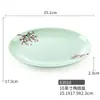 Prato Oval Vermelho para Noites Nevadas, Prato de Jantar Estilo Ocidental, Prato Quadrado para Bife, Prato Criativo de Melamina com Formato Irregular Imitando Porcelana para Uso Comercial em Restaurantes