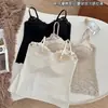 Camisola de Encaje para Clavícula con Cuello en V Francés, Diseño que Ceñe la Cintura, Efecto Adelgazante, Almohadillas para el Pecho Integradas, Adecuada para Usar Tanto por Dentro como por Fuera, Camisola de Alta Gama para Mujer 1123