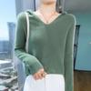 Fornecimento de Roupas Femininas para Outono e Inverno: Suéteres com Capuz Prontos para Vestir de Primeira Linha, Suéteres Largos Pulôver, Tricôs Largos Slim-Fit