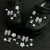 Flor de cola de fénix suave, adecuada para zuecos, flor de zapato con pedrería de lujo ligero, hebilla de zapato, accesorios de cadena de cuentas, decoraciones de moda para bricolaje
