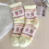Calcetines de Peluche para Mujer en Otoño e Invierno, Calcetines de Coral Fleece para Maternidad, Engrosados y Cálidos, Lindos Calcetines de Algodón de Polar Australiano para el Hogar, el Suelo y Dormir
