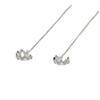 Novo zircão diamante em forma de orelha em forma de prancha orelha clipe de osso tassel linha de orelha temperamento longo feminino brincos de linha de orelha uma geração de cabelo