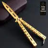 Venda Direta da Fábrica Faca Borboleta Faca de Treinamento Faca de Prática Faca Dobrável Aço Inoxidável Faca Ornamental Portátil Faca de Mão Sem Lâmina