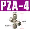Tuerca de seguridad para manguera neumática de 6 mm, conector rápido de cobre de giro rápido para tubería de aire PC8-02, codo recto de 4-M5 en T de cuatro vías