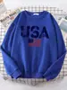 Letras Americanas Bandera Americana Estrellas y Rayas Sudadera con Capucha para Mujer Sudadera Oversize Urbana Personalidad Cálida
