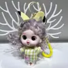 Chaveiro Pingente de Boneca Desenho Animado Criativo Boneca Fofa Feita à Mão Pingente de Bolsa Pingente de Chaveiro de Carro Presente
