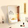 Tocador Espejo de Maquillaje Grande Plegable para Hogar Dormitorio de Niña Escritorio Espejo de Vestir Estilo Ins Espejo Redondo