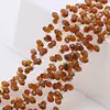 Cuentas Sueltas de Cristal Accesorios para Joyería DIY Cuentas de Vidrio Tallado Forma de Gota de Agua Accesorios para Ropa Color Plateado Agujero Horizontal 5*8mm Gota de Agua