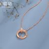 Hee goo D0321 collar de plata S925 diseño de colgante de anillo de Möbius moda simple cadena de clavícula con micro diamantes