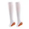 Calcetines de Compresión Abiertos, Calcetines de Compresión Transpirables y Cómodos para Protección de Pantorrilla, Calcetines Elásticos de Color Sólido para Piernas Bonitas, Stock Listo de Fábrica al por Mayor
