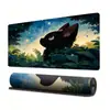 Gato Preto e Branco Mouse Pad Grande Desenho Animado Fofo Borracha Antiderrapante Mouse Pad Extra Grande Tapete de Mesa Design Personalizado