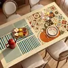Mantel de Mesa Estilo Americano de Lujo Ligero, Impermeable, Resistente al Aceite, No Lavable, Mantel de Gama Alta, Resistente al Calor para Mesa de Café, Mantel Protector de Mesa Aislante del Calor