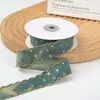 Estampado en Caliente Estrella Ola Cinta de Mezclilla Cinta para Envolver Regalos Lazo DIY Accesorios para el Cabello Accesorios para Diadema Cinta de Embalaje