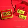 Ouro Puro 999 Design Criativo Conjunto de Notas de Ouro e Envelope Vermelho para Exibição de Mesa, Presente para Amigos e Estudantes, Atacado Personalizado