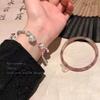 Miyu Jiangnan ~ Traje de pulsera de campana estilo chino nuevo para mujer, sensación fría, blanco, red-hot, pulsera combinable para amigas