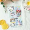 Bolsa selladora para galletas de snack de pluma, linda chica de dibujos animados, bolsa con cierre hermético, empaque de dulces, bolsa con cierre hermético para tarjeta de goo de joyería