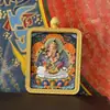 Regong Nepal Tíbet Pintado a Mano Puro Tangka Fang Kapuxian Limpiar Colgante 4*5