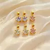 Colgante de gota de circonita, collar de perlas, colgante de gota para pulsera, accesorios para joyería DIY