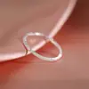 Anel Liso Geométrico Estilo Antigo de Prata Pura S999 para Mulheres, Toque de Luxo Leve de Alta Qualidade, Anéis de Casal Foscos Personalizados Atacado