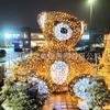 Luzes Decorativas de Natal LED Personalizadas pelo Fabricante, Projetos de Iluminação de Feriados ao Ar Livre, Luzes 3D em Forma de Animal Estéreo de Urso Sentado