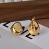 Europa y Estados Unidos sentido de diseño avanzado aretes metálicos de gota de oro de 18K moda INS personalidad aretes geométricos joyería para la oreja venta al por mayor