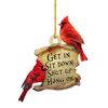 Nuevo Producto Transfronterizo Pájaro Rojo Acrílico Colgante para Coche Colgante para Mochila Hogar Decoraciones de San Valentín Navidad