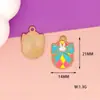 Conejo de Pascua de Dibujos Animados Transfronterizo Huevo DIY Aleación Aceite Goteando Accesorios Pendientes Colgante Cadena de Teléfono Móvil Llavero