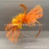 Chapéu francês vestido de noiva véu de viagem temperamento versátil retrô pena rede flor acessórios de cabelo tiara
