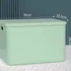 Caixa de Armazenamento de Plástico Transparente Espessa Extra Grande Caixa Organizadora de Roupas Brinquedos com Tampa Caixa de Armazenamento Caixa de Armazenamento de Lanches