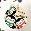 Decoração de Natal Personalizada Transfronteiriça Atividade de Contagem Regressiva de Madeira Enfeites de Árvore de Natal Presentes de Natal Artesanato em Madeira