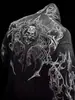 Moletom Americano Breathedivinity com Zíper e Forro de Fleece Outono/Inverno Estilo Escuro Estampa de Caveira Marca Tendência