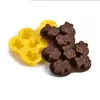 [Nueve me gusta] charola de hielo con forma de oso molde para hornear pastel Bandeja de hielo molde de silicona para chocolate