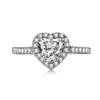 Lin Lang s925 anel de prata esterlina incrustado com gota de água rosa amor zircão anel linha de diamante anel de diamante rosa anel de diamante atacado mulheres
