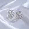 Ear Cuff Estrela e Lua Romântico com Zircônia Sem Perfuração, Presente de Aniversário para Melhor Amiga, Clipe de Orelha Dupla Camada Estrela e Lua