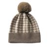 Gorro Clásico de Cachemira de Alta Gama Jacquard a Cuadros Gorro de Punto con Pompon Cálido Jersey Moda Otoño e Invierno Gorro de Lana a la Moda