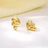 Pendientes Minimalistas de Moda Transfronterizos Europeos y Americanos de Tres Pétalos y Gota de Agua Pendientes de Ala de Mariposa Dorados de Moda para Mujer Joyería