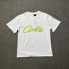 Camiseta Casual Solta Tendência Estilo Americano com Estampa de Letras, Gola Redonda, Manga Curta, Unissex, Camiseta de Verão