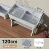 Fregadero de lavandería de piedra de cuarzo con tabla de lavar para uso interior y exterior, adecuado para patios de villas en planta baja y lavaderos de áticos, fregadero y lavabo integrados