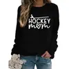 Suministro Talla Europea Amazon Sudadera con Cuello Redondo Estampada Hockey Mom Talla Europea Grande Holgada Mujer